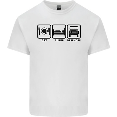 Eat Sleep 4X4 Tout Terrain Construction de Routes Voiture Homme Coton T-Shirt