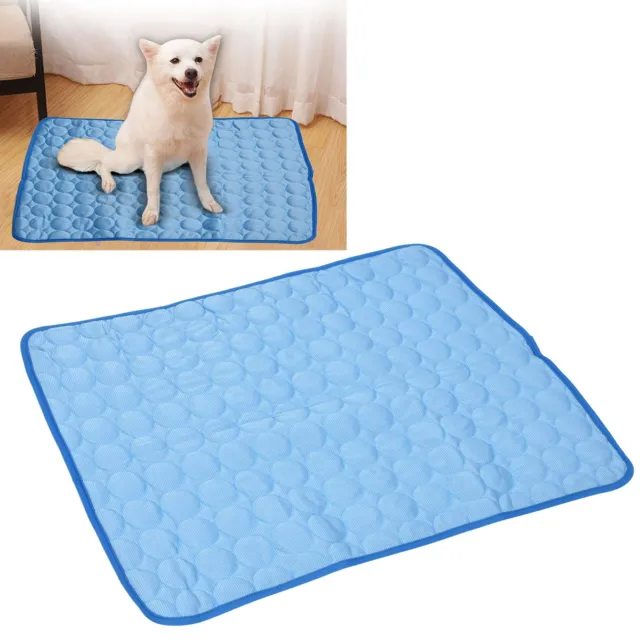 (Blue L)Tapis De Refroidissement Pour Animaux De Compagnie Coussin De Sommeil