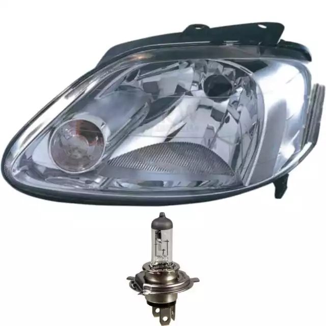 Alogena Faro Destra per VW Fox 5Z1 5Z3 Anno Fab. 10.03- H4 Incl. Esterna di
