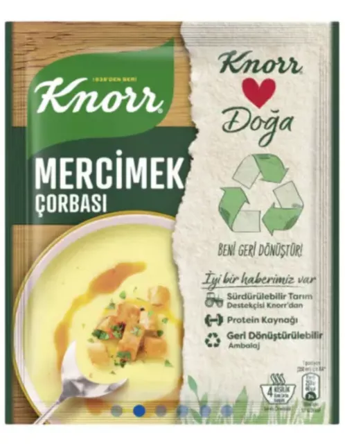 Zuppa di lenticchie rosse Knorr Kırmızı Mercimek Çorbası confezione da 10