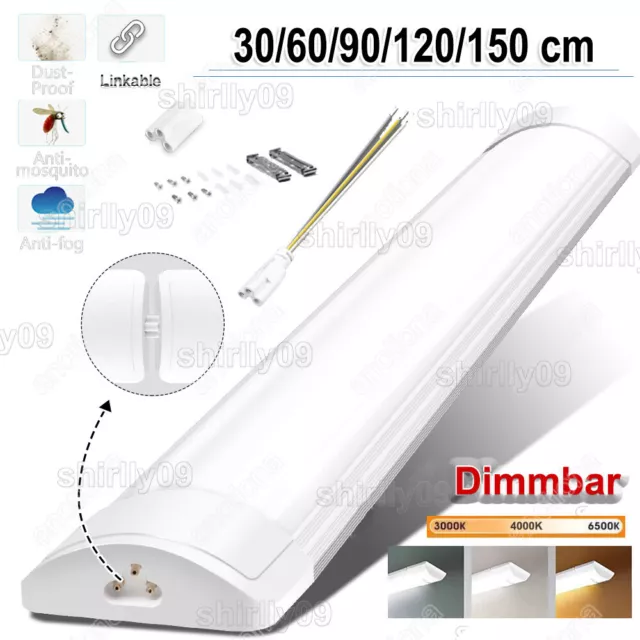 10x 30-150 cm LED Lámpara de bañera Lámpara de techo Lámpara de sala húmeda Taller Tubo