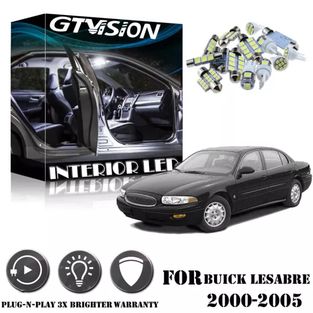 8x Super Xenon White LED Interior Lights Package Kit For Buick Lesabre 2000-2005