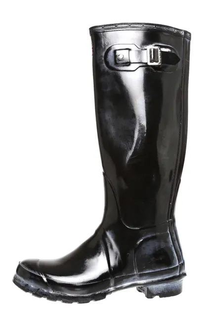 Hunter Original High Gloss Boot Black Unisex Sz 6 M 7 F 4100 *