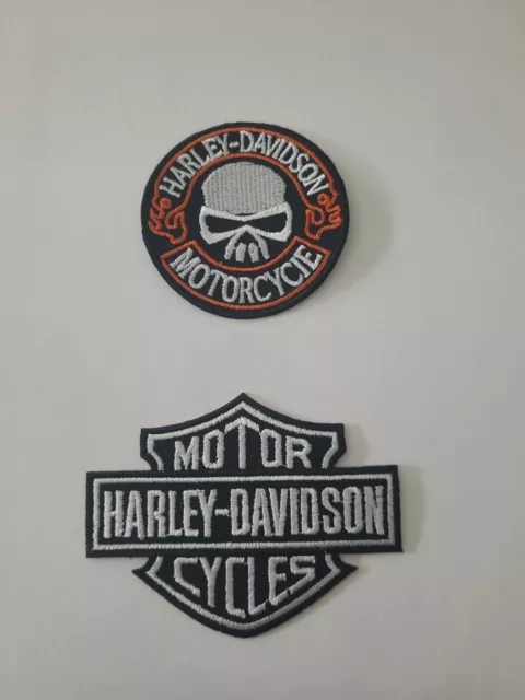 2x Aufnäher Patch Motorcycles Harley-Davidson Racing Motorradsport Biker Race GT