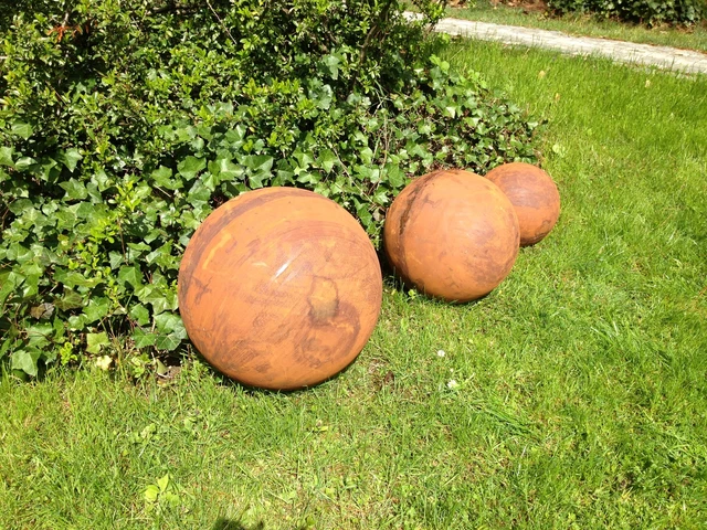 KUGEL RUND EDELROST 25 60 cm Rost Gartendeko Rostdeko Deko Garten