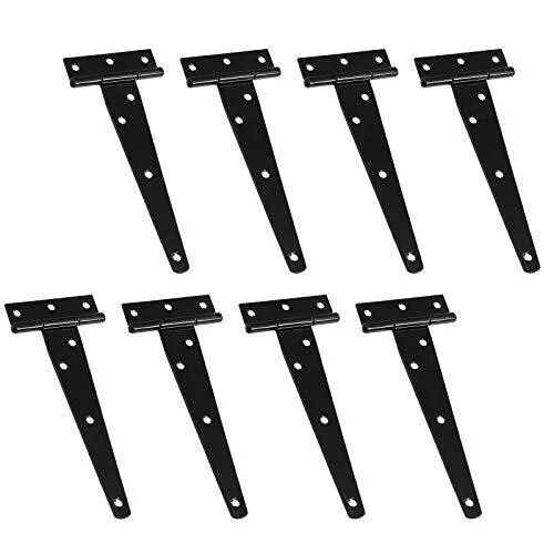 8Pcs 6 Inch T-Strap Door Hinge Heavy Duty Gate Hinge Barn Door Hinge Tee Hinge