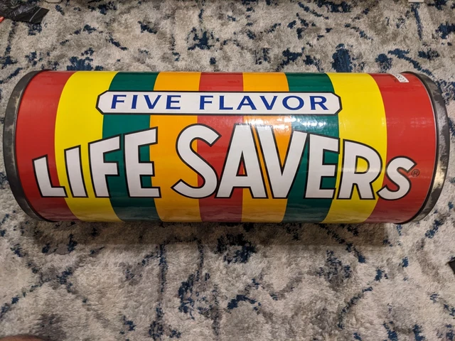 Very Rare 25" Vintage 1996 Five Flavor Life Savers Candy Advertising Container