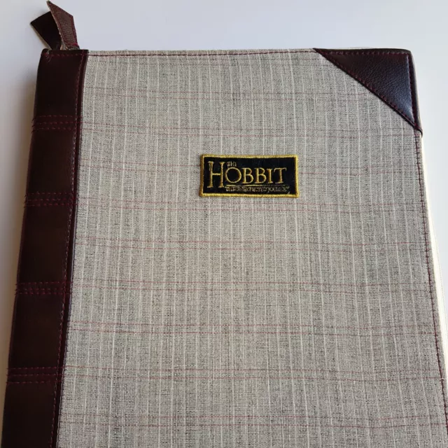 Hobbit Zip Document Folder Book felt inside VTG Unexpected Journey JRR Tolkien