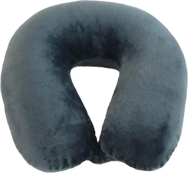 World'S Best Feather Soft Microfiber Neck Pillow, Charcoal