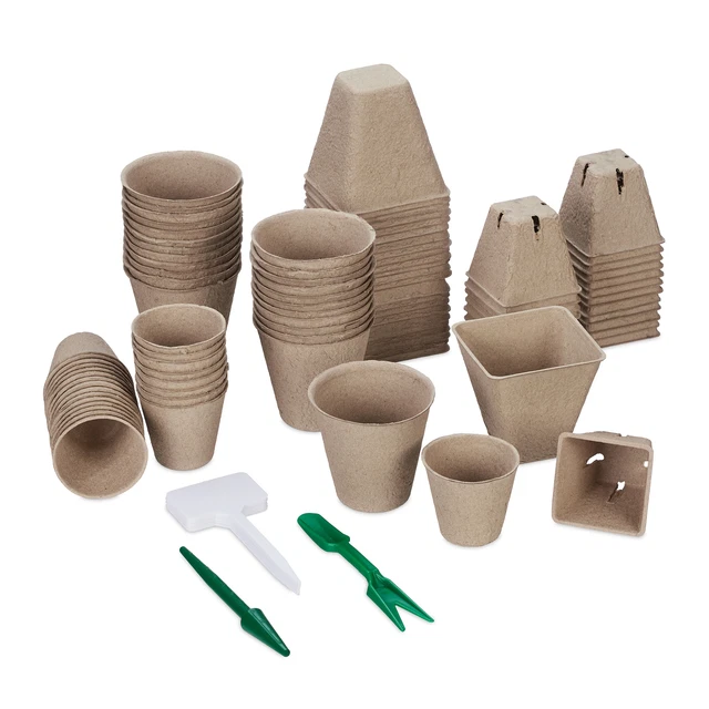 Set di 10 Vasetti per Piantine, Vasi da Giardino Accurati, Ideali per la Coltivazione di Talee o Punture, Colore Terracotta, Dimensioni (7,5 cm