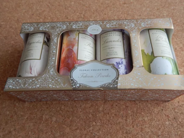 M&S Floral Collection Talcum Talc Powder 50g x 4 Gift Set Discontinued New