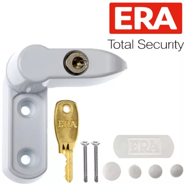 ERA Keyed Window Frame Lock White UPVC Snaplock Extra Home Locking Door Security