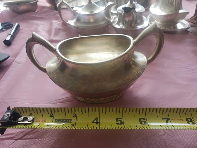 C&Nw Ry Chicago & Northwestern Rail Road Sugar / Gravy Boat  406 Silver Plated