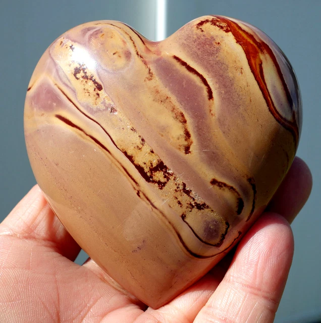 Big Polychrome Landscape Jasper Crystal Heart Point Poly Chromic For Sale