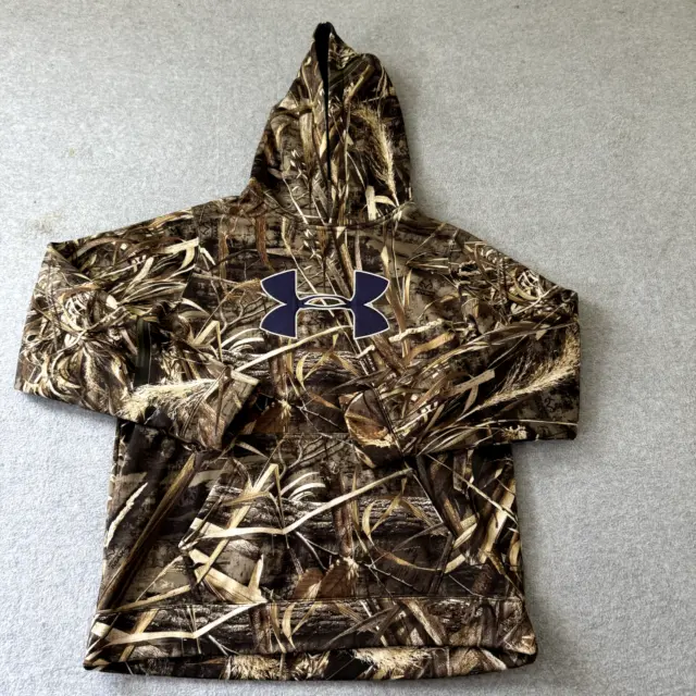 Under Armour Boys Hoodie Size Youth XL Camo Realtree Preppy Logo Hooded