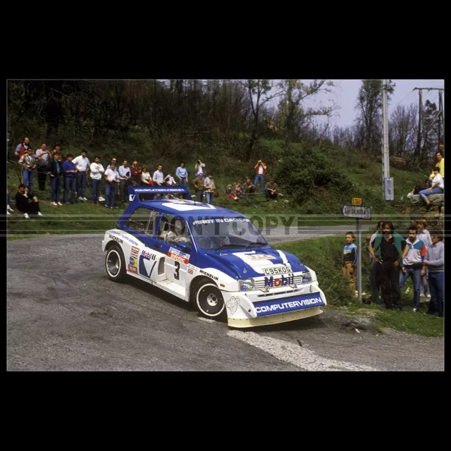 Photo A.034684 MG METRO 6R4 POND-ARTHUR TOUR DE CORSE RALLY 1986