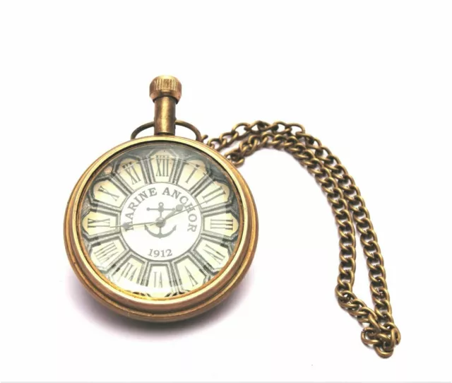 Antike Vintage Messing Taschenuhr Sammlergeschenk & Nautische Uhr...