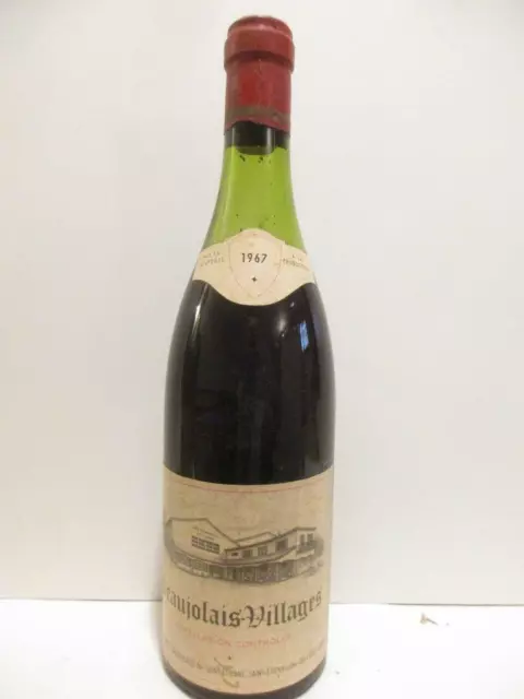 villages cave coopérative beaujolaise rouge 1967 - beaujolais