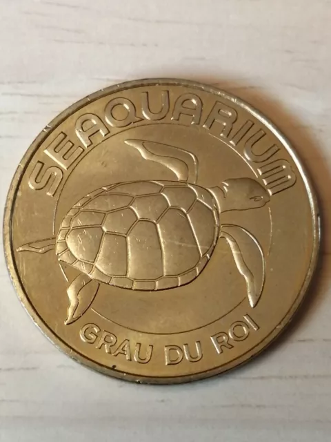 médaille souvenir MDP monnaie de Paris Grau du Roi Seaquarium Tortue 2016