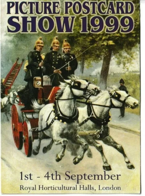 Fire Engine - Horse Drawn Picture Postcard Exhibition Colour  Postcard (1999)