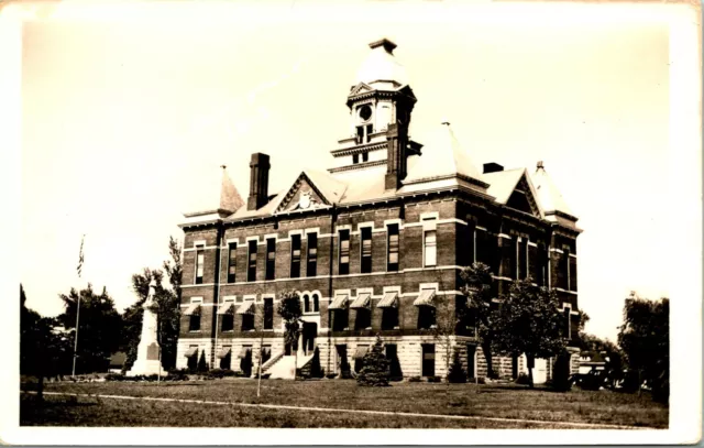 Vtg RPPC 1940s Blair Nebraska NB - Washington County Court House Building UNP P9