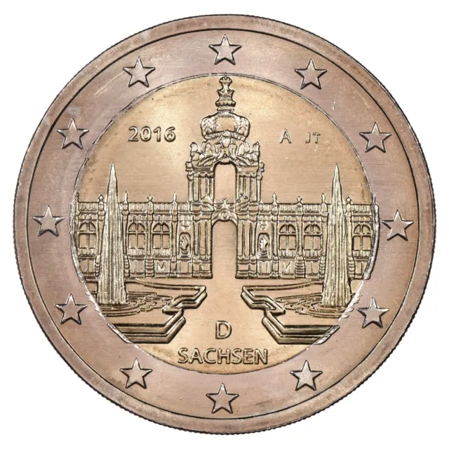 Allemagne 2 euros 2016 A commémorative - Saxe - Palais Zwinger de Dresde monnaie