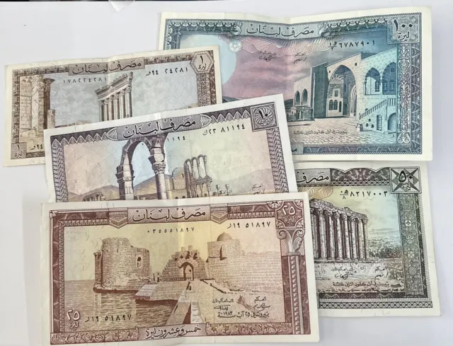 Set Of 5 banknote Of Bank Lebanon REF86004