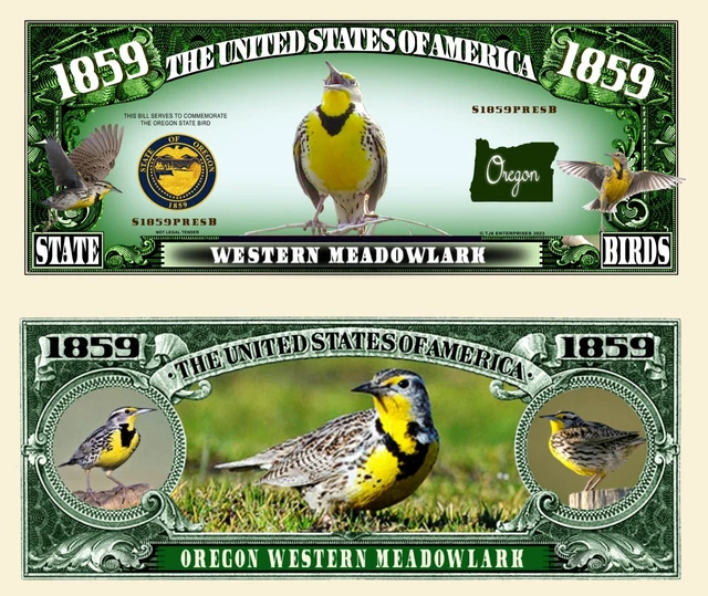 OUR OREGON WESTERN MEADOWLARK NOVELTY NOTE (25 Bills)