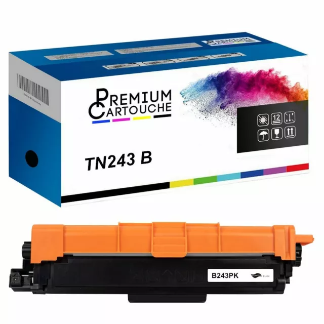 PREMIUM CARTOUCHE x1 Toner TN-243BK (Noir) - Compatible pour BROTHER