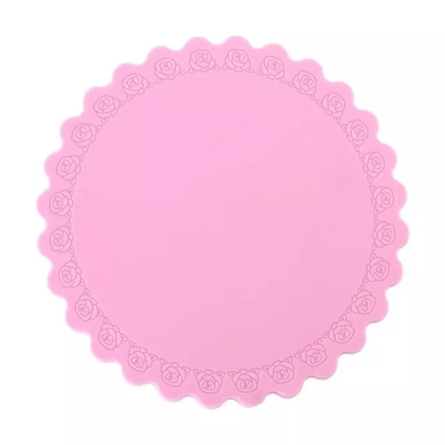 Tappetino in silicone antiscivolo resistente al calore per piatti o ciotole pad stoviglie (rosa) SD