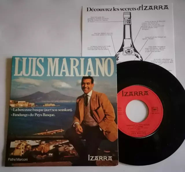 LUIS MARIANO : La berceuse Basque (Aurtxoa Seaskan) 7" 45T + INSERT Promo IZARRA