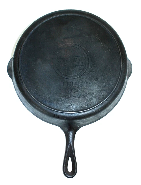 Griswold #10 Cast Iron Skillet Erie 716 A! Vintage Frying Pan Large Slant Logo