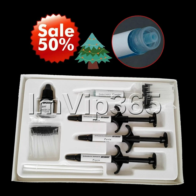 Dental Orthodontic Bonding Bracket Braces Light Cure Primer Adhesive Syringes
