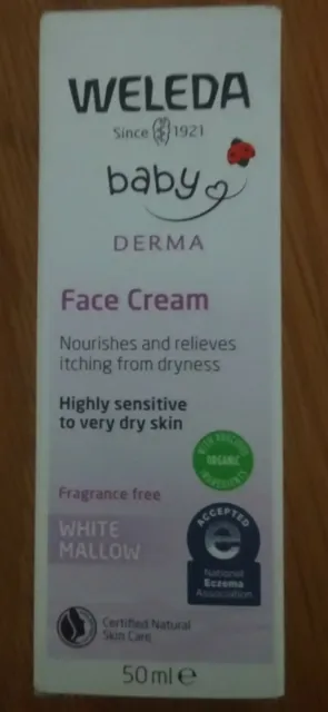 Weleda Baby Derma Face Cream. Highly Sensitive To Very Dry Skin. 50ml.