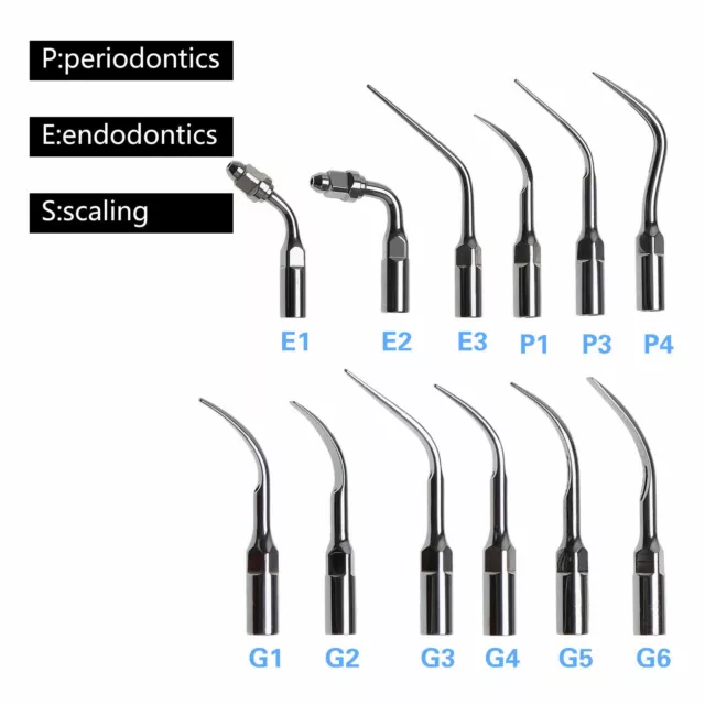 10pcs SKYSEA Dental Ultrasonic Scaler Endo Scaling Perio Tips fit Woodpecker EMS