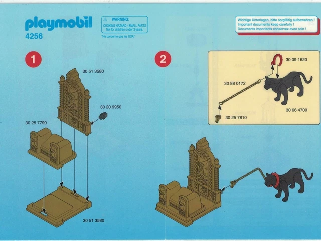 PLAYMOBIL NOTICE DE montage 4256 roi avec trône EUR 1,99 - PicClick FR