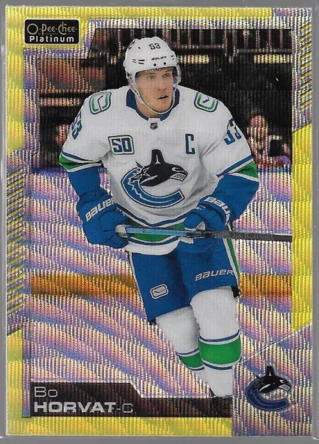 2020-21 Bo Horvat O-Pee-Chee OPC Platinum Neon Yellow Surge #41