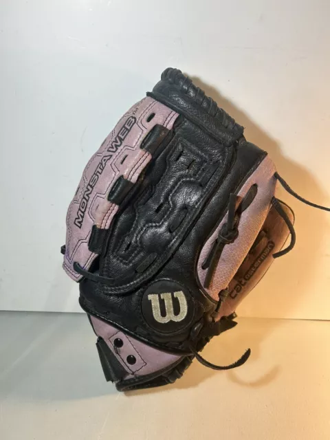 Wilson Cat Osterman Monsta Web Fast Pitch Glove Purple 11.5” A0442 RHT