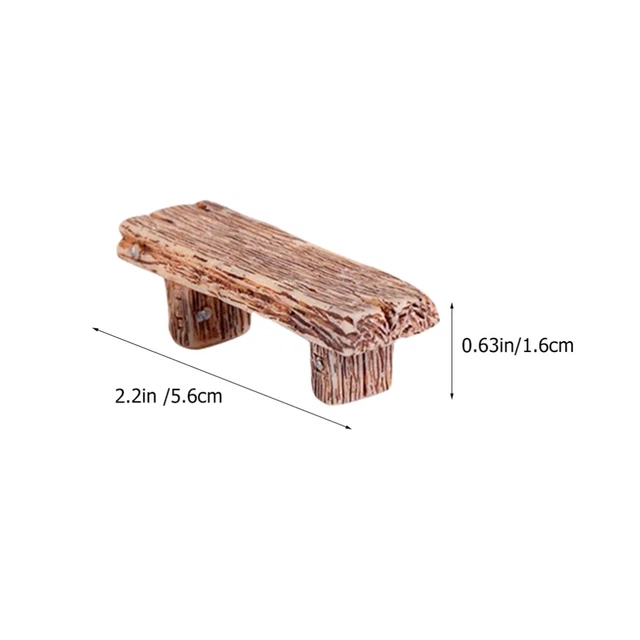 3Pcs Schöne Foto Prop Kleine Bank Decor Bench Modell Für Decor Garten Hause 5