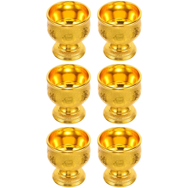 6 pz tazza da portata Buddha calice vintage acqua pulita