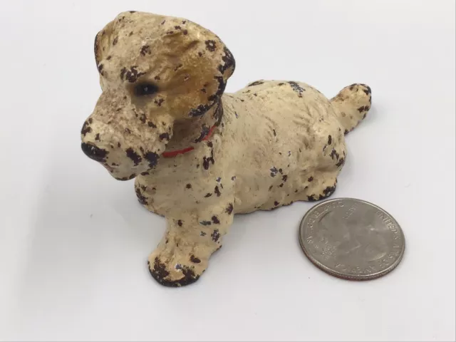 VINTAGE ANTIQUE HUBLEY SOLID CAST IRON SEALYHAM TERRIER TOY DOG Mini PAPERWEIGHT