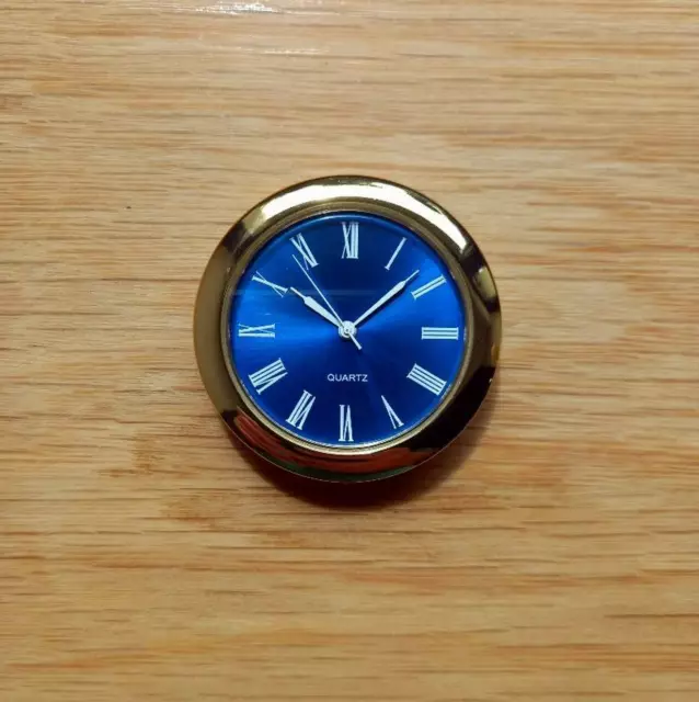 Premium 50mm Gold Bezel QUARTZ WATCH insert movement BLUE SUNBURST DIAL ROMAN