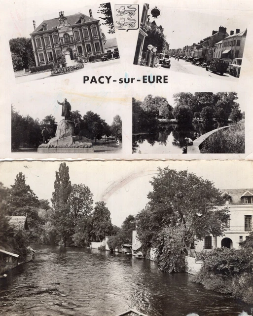 *37798 cpsm 27 Lot of 2 Pacy Cards on Eure