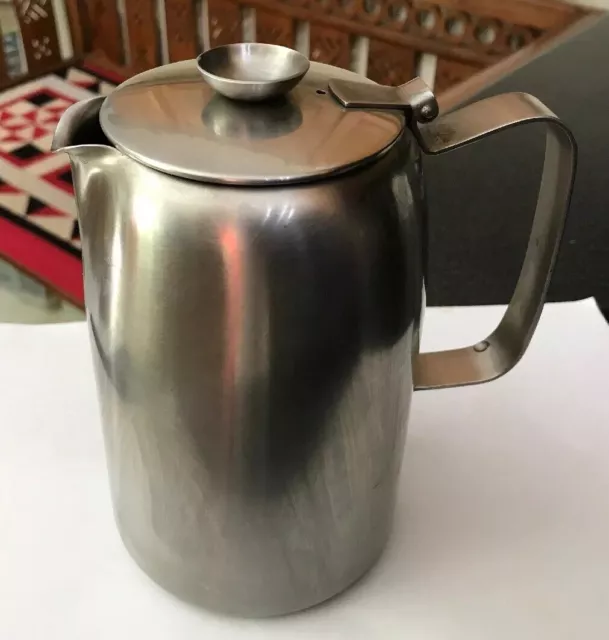 Vintage Old Olde Hall Mid-Century Stainless Steel Tea Coffee Hot Water Pot  - K