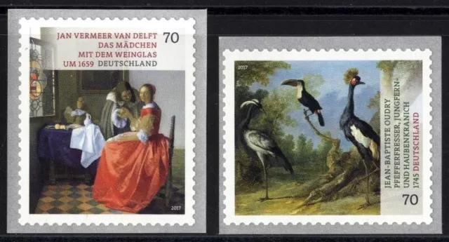 Bund, Michel Nr. 3280-3281 postfrisch - Vermeer / Oudry - selbstklebend [b3280