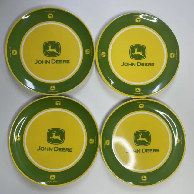 8” Melamine Plate  Set Of 4x John Deere Officially Licensed Product