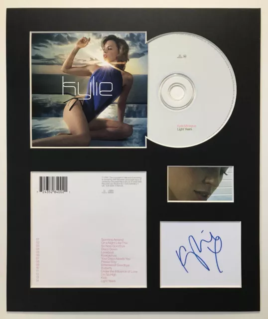 KYLIE MINOGUE - Signed Autographed - LIGHT YEARS - Album Display