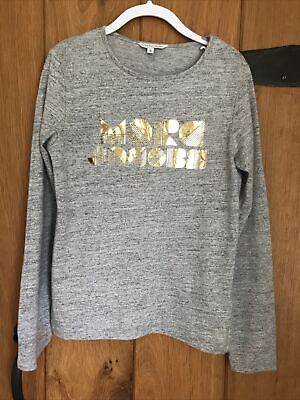 Designer Little Marc Jacobs Grey Long Sleeved Girls Top Aged 10 Years 138 cm