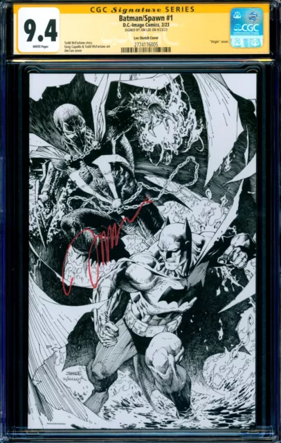 Batman Spawn #1 JIME LEE SKETCH 1:100 RATIO VARIANT CGC SS 9.4 signed Jim Lee