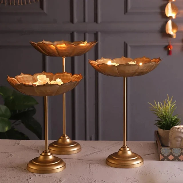 Taj Urli Stand Event, wedding, Diwali, Pooja Festival Decor Urli stand set of 3